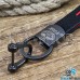Брелок для ключа FAW (ФАВ) замша, кожа, с карабином, (черный)