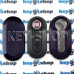 Чехол для выкидного ключа Fiat (Фиат), Jumper, Relay, Nemo, 3 кнопки, полиуретановый