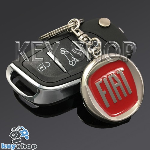 Металлический брелок для авто ключей Fiat (Фиат)