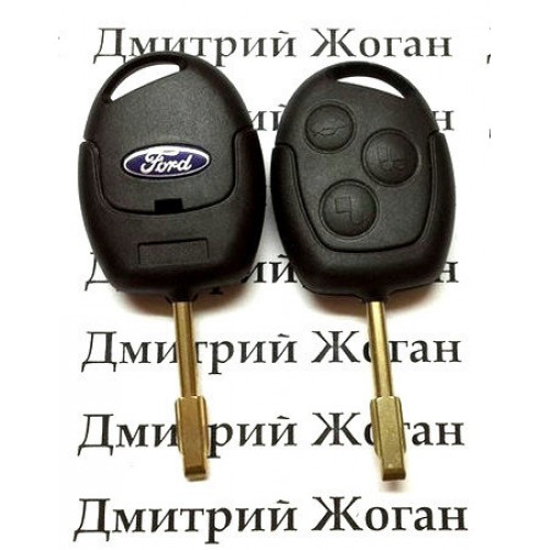 Автоключ для Ford (Форд) заготовка, 3 - кнопки Чип 4D63 433 MHz