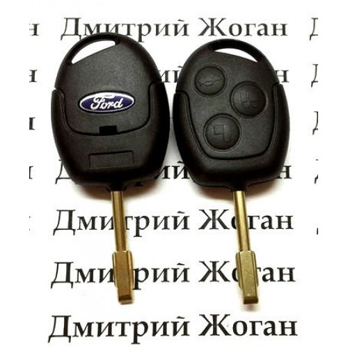 Автоключ для Ford (Форд) заготовка, 3 - кнопки Чип 4D60 433 MHz