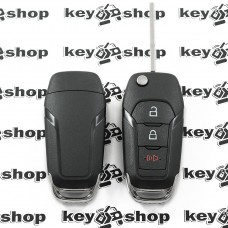 Выкидной ключ для Ford F150, F250, F350, (2015-2018гг), F450, F550 (2018г), Explorer (2016 - 2017гг) (Форд) 2 + 1 кнопки, чип ID 49, 315 MHz