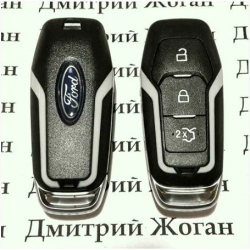 Оригинальный смарт ключ для FORD Mondeo (Форд Мондео) - 3 кнопки, чип id49 (HITAG Pro), 433MHz