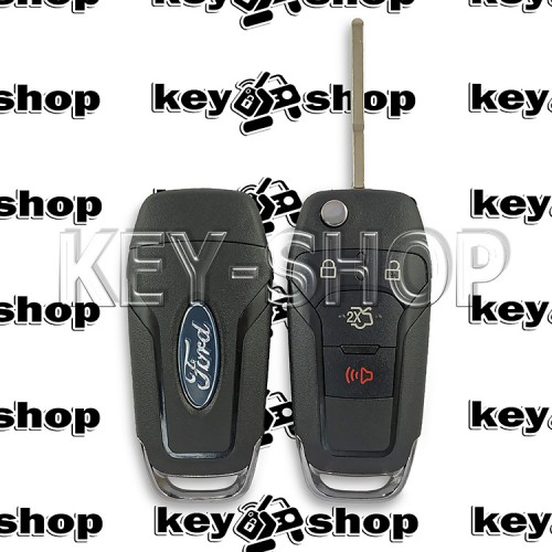 Выкидной ключ для Ford Fusion (13-16г.) (Форд), 3+1 кнопка, чип ID49 HITAG Pro (pcf7953), N5FA08TAA \ 315Mhz