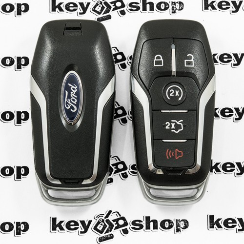 Оригинальный смарт ключ для Ford F150, Fusion, Escape, Edge (Форд Фьюжн, Эскейп, Ф 150, Эдж), 4+1 кнопки, чип ID49 (Hitag Pro), 902Mhz