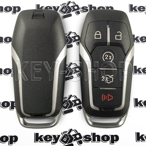 Смарт ключ для Ford F150, Fusion, Escape, Edge (Форд Фьюжн, Эскейп, Ф150, Эдж), 4 + 1 кнопки, чип ID49 (Hitag Pro), 902Mhz