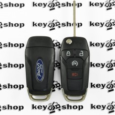 Оригинальный выкидной ключ для Ford (Форд) F150, 3+1 (panica) кнопка, чип ID49 (HITAG PRO) 902 Mhz