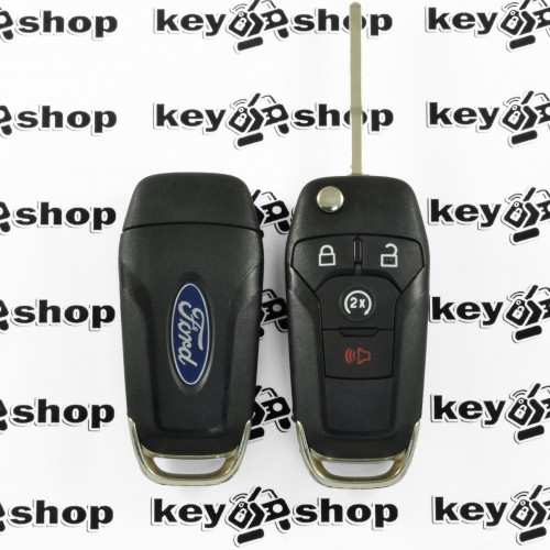 Оригинальный выкидной ключ для Ford (Форд) F150, 3+1 (panica) кнопка, чип ID49 (HITAG PRO) 902 Mhz