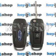 Корпус выкидного ключ для FORD  F150 , Ranger  (Форд) 2 ― кнопки , лезвие HU101(с лого)
