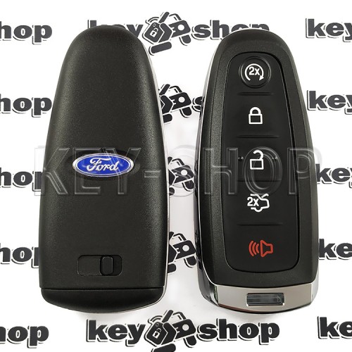 Корпус смарт ключа для FORD Focus  (Форд Фокус) Edge, 4+1 кнопка (с логотипом)