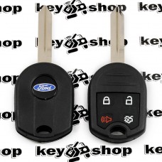          Корпус авто ключа для Ford (Форд), 3+1 кнопки с лезвием FO38R