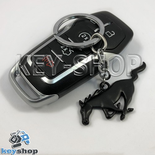 Металлический  (черный) брелок для авто ключей Ford Mustang (Форд Мустанг)