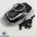 Металлический  (черный) брелок для авто ключей Ford Mustang (Форд Мустанг)
