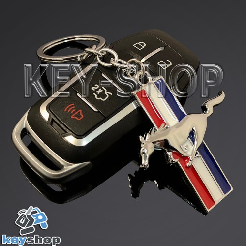 Металлический брелок для авто ключей Ford Mustang (Форд Мустанг)
