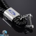 Кожаный (черный) плетеный брелок для авто ключей Ford (Форд)