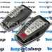 Смарт ключ Geely (Джили) 4 кнопки, чип 4A / 433 Mhz