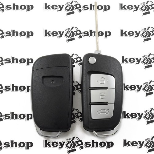 Корпус выкидного ключа для Джили (Geely) под переделку, 3 кнопки, с лезвием