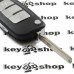 Корпус выкидного ключа для Джили (Geely) под переделку, 2 кнопки, с лезвием.