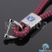 Кожаный плетеный (бордовый) брелок для авто ключей Changan (Чанган)