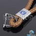 Кожаный плетеный (светло - коричневый) брелок для авто ключей Changan (Чанган)