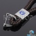 Кожаный плетеный (коричневый) брелок для авто ключей Changan (Чанган)