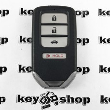Оригинальный смарт ключ Honda CR-V (2015-2016гг), Accord (2013-2015гг), Civic (2014-2015гг) (Хонда ЦР-В, Аккорд, Сивик) 3 + 1 кнопки, чип ID47, FCC ID: ACJ932HK1210A, 315Mhz (Восстановленый)