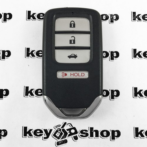 Оригинальный смарт ключ Honda CR-V (2015-2016гг), Accord (2013-2015гг), Civic (2014-2015гг) (Хонда ЦР-В, Аккорд, Сивик) 3 + 1 кнопки, чип ID47, FCC ID: ACJ932HK1210A, 315Mhz (Восстановленый)
