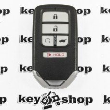 Оригинальный смарт ключ Honda CR-V (2017-2018гг), Civic (2017-2018гг), Pilot 2017-2018гг) (Хонда ЦР-В Цивик, Пилот) 4 + 1 кнопки, чип ID47, PCF7938, A2C83160900, 433Mhz