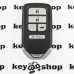 Оригинальный смарт ключ Honda CR-V (2017-2018гг), Civic (2017-2018гг), Pilot 2017-2018гг) (Хонда ЦР-В Цивик, Пилот) 4 + 1 кнопки, чип ID47, PCF7938, A2C83160900, 433Mhz