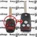 Корпус выкидного ключа Honda (Хонда) под переделку, 3 + 1 кнопки, лезвие HON66
