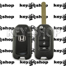 Корпус выкидного авто ключа Honda (Хонда) 3 кнопки, лезвие HON66 (тип1)