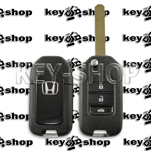 Корпус выкидного ключа Honda (Хонда) под переделку, 3 кнопки, лезвие HON66 (тип2)