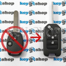  Корпус выкидного ключа Honda (Хонда) под переделку, 2 кнопки, лезвие HON66 (тип2)