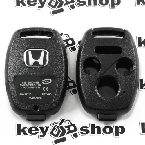      Корпус автоключа для Honda (Хонда) 3 + 1 кнопки , без лезвия (под установку родного)