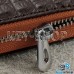 Ключница карманная (кожаная, коричневая, с тиснением, на молнии, с карабином, с кольцом), логотип авто Honda (Хонда)