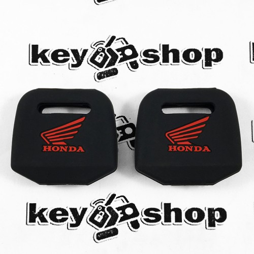 Чехол (черный, силиконовый) для мото ключа Honda (Хонда)