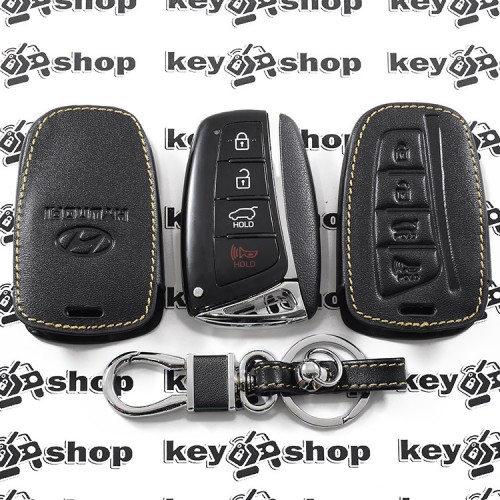 Чехол (кожаный) для смарт ключа Hyundai (Хундай) 3 +1 кнопки