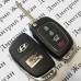 Оригинальный выкидной ключ Hyundai Santa Fe 2013 - 2016г (Хундай Санта Фе) 3 + 1 кнопка, TQ8 RKE-3F04, 315 MHz