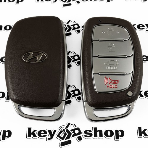   Оригинальный смарт ключ Hyundai Sonata (Хундай Соната), с 2015 по 2017, 3 + 1 кнопки, H - чип, 433 MHz