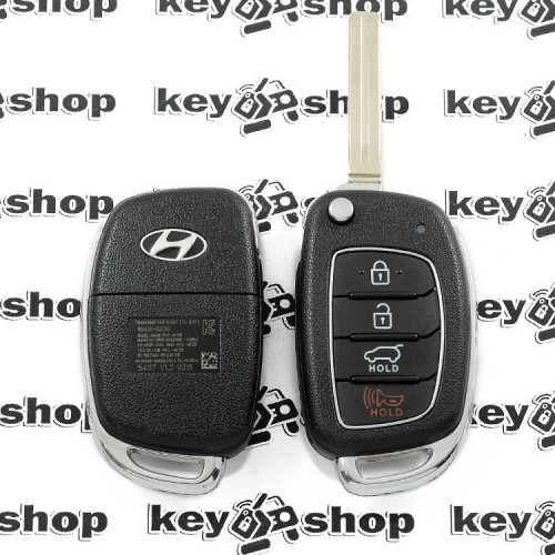 Выкидной ключ Hyundai Tucson (Хундай Туксон), 2016 - 2019, (TQ8-RKE-4F25), 3 + 1 кнопка, 315 MHz