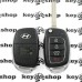 Выкидной ключ Hyundai Tucson (Хундай Туксон), 2016 - 2019, (TQ8-RKE-4F25), 3 + 1 кнопка, 315 MHz
