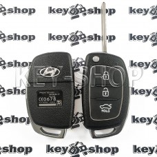   Корпус выкидного ключа HYUNDAI (Хундай) 3 кнопки (большие), лезвие TOY48