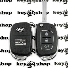 Корпус выкидного ключа HYUNDAI (Хундай) 3 кнопки, лезвие TOY48, тип 3