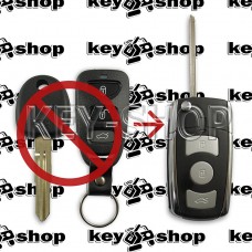 Корпус выкидного ключа для Hyundai (Хундай) 3 - кнопки + 1 кнопка (под переделку)