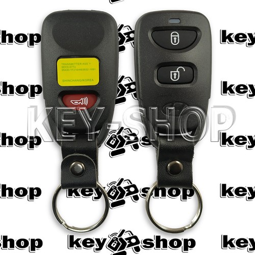 Корпус пульта для автомобиля HYUNDAI Santa Fe, Terracan, Tucson (Хундай Санта Фе) 2 - кнопки + 1 (panic) 
