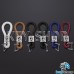 Кожаный плетеный (красный) брелок для авто ключей Хундай (Hyundai)