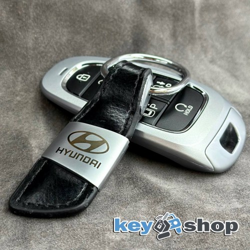 Кожаный брелок для авто ключей Хундай (Hyundai)