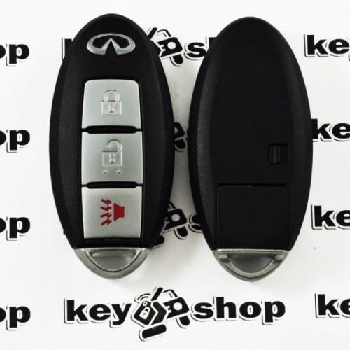 Оригинальный ключ Infiniti FX35 (2009-2013), FX50 (2009-2013), EX35 (2008-2012), QX50 (2014-2017), EX37 (2013) (Инфинити) 2 + 1 кнопки, чип ID46, PCF 7952, FCC ID: KR55WK49622, 315 MHz