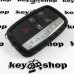 Чехол (силиконовый, под карбон) для смарт ключа Jaguar (Ягуар)