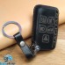 Чехол на смарт ключ Jaguar (Ягуар) 4 + 1 кнопки, черный, кожаный